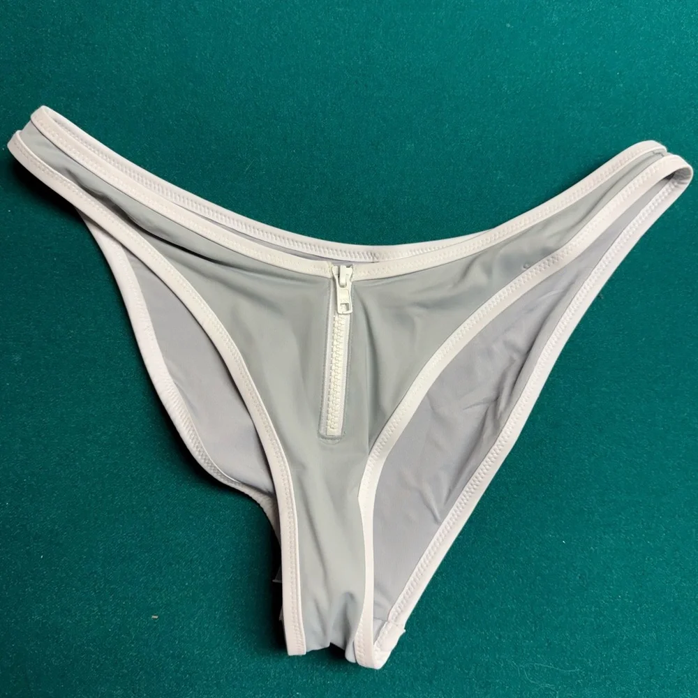 SKIMS Sporty Zipper Tanga Swim Bottom